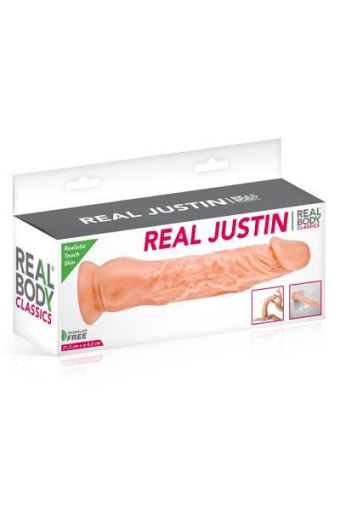 Фалоімітатор Real Body — Real Justin Flesh, TPE, діаметр 4,2 см - фото №3