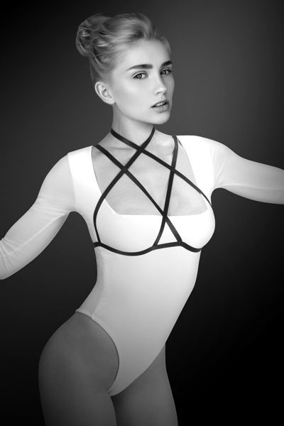 Портупея на груди Bijoux Pour Toi - LOLA, еластичний поліестер - фото