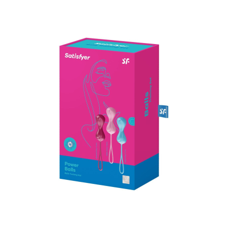 Вагінальні кульки Satisfyer Power Balls (3 пари), діаметр 3,4см, маса 60-76-92г, з кулькою всередині - фото №4