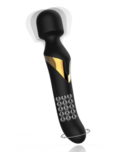 Вібромасажер 2в1 Dorcel Dual Orgasms Gold класичний масажер і вібратор з перлинним масажем №2