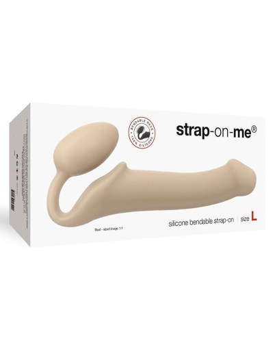 Безремінний страпон Strap-On-Me Flesh L, повністю регульований, діаметр 3,7 см - фото №3