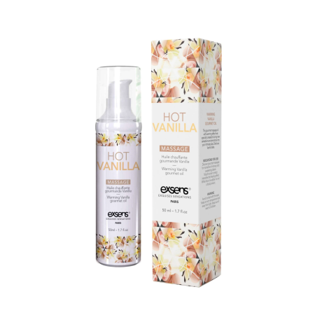 Масажна олія EXSENS Hot Vanilla 50мл розігріває, без цукру, без парабенів, їстівна - фото №2