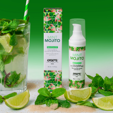Масажна олія EXSENS Mojito 50мл розігрівальна, без цукру, без парабенів, їстівна - фото №6