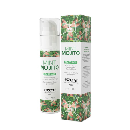 Масажна олія EXSENS Mojito 50мл розігрівальна, без цукру, без парабенів, їстівна - фото