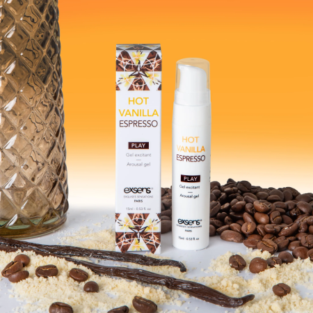 Стимулюючий гель EXSENS Kissable Hot Vanilla Espresso 15мл можна для поцілунків, охолоджуючий - фото №4
