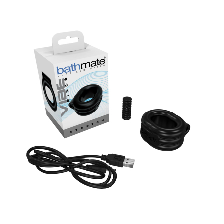 Ерекційне віброкільце Bathmate Vibe Ring Stretch, широке, може бути обмежувачем - фото