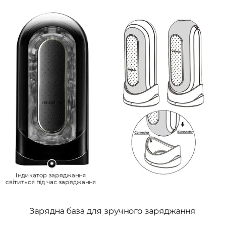 Вібромастурбатор Tenga Flip Zero Electronic Vibration Black, змінна інтенсивність, розкладний - фото №7