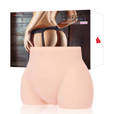 Мастурбатор-полуторс Kokos Cherry, два входи: вагіна і попка - фото №8