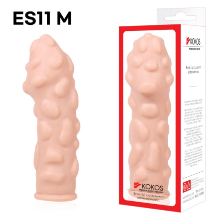 Насадка на член Kokos Extreme Sleeve ES.11 розмір M, потовщувальна, стимулюючий рельєф - фото №4