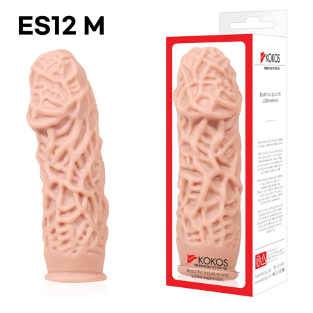 Насадка на член Kokos Extreme Sleeve ES.12 розмір M, потовщувальна, стимулюючий рельєф - фото №4