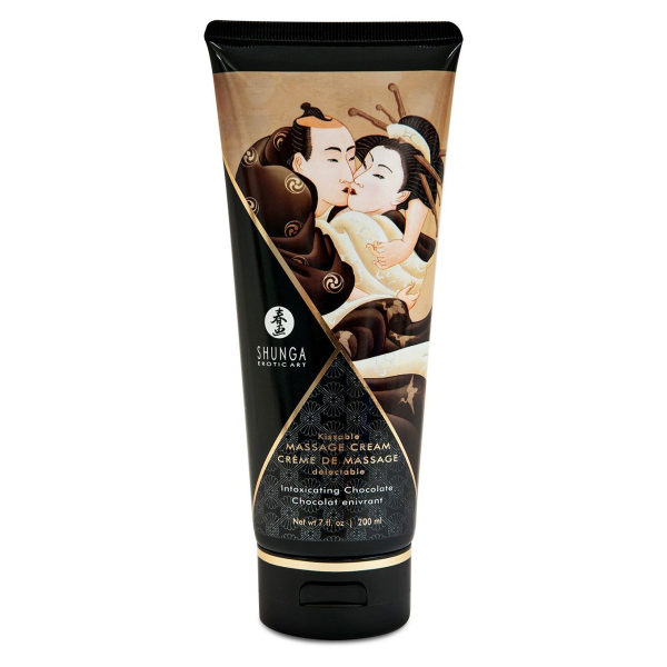 Їстівний масажний крем Shunga Kissable Massage Cream – Intoxicating Chocolate (200 мл) - фото