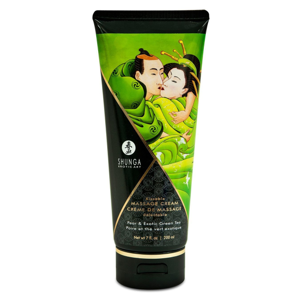 Їстівний масажний крем Shunga Kissable Massage Cream – Pear & Exotic Green Tea (200 мл) 