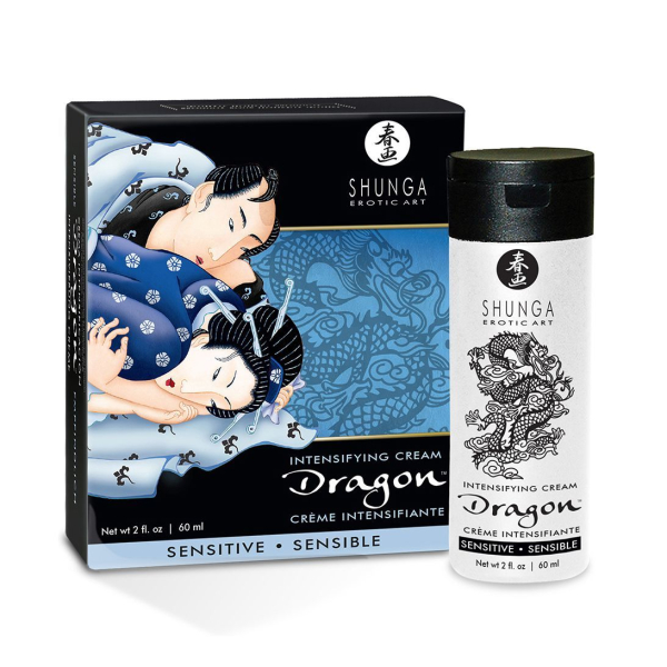 Стимулювальний крем для пар Shunga SHUNGA Dragon Cream SENSITIVE (60 мл) ніжніший ефект - фото