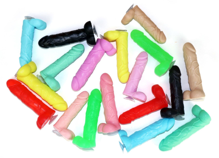 Крафтове мило-член із присоскою Чистий Кайф Violet size L, натуральне - фото №3