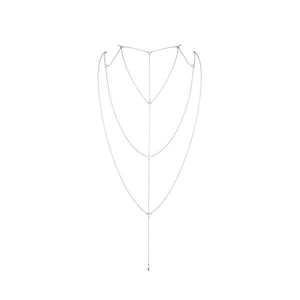 Ланцюжок для спини Bijoux Indiscrets Magnifique Back and Cleavage Chain - Silver, прикраса для тіла - фото