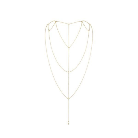 Ланцюжок для спини Bijoux Indiscrets Magnifique Back and Cleavage Chain - Gold, прикраса для тіла - фото