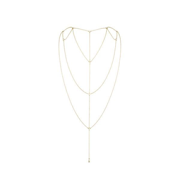 Ланцюжок для спини Bijoux Indiscrets Magnifique Back and Cleavage Chain - Gold, прикраса для тіла - фото