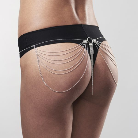 Ланцюжок трусики або ліф Bijoux Indiscrets Magnifique Waist Chain - silver, прикраса на тіло - фото №7