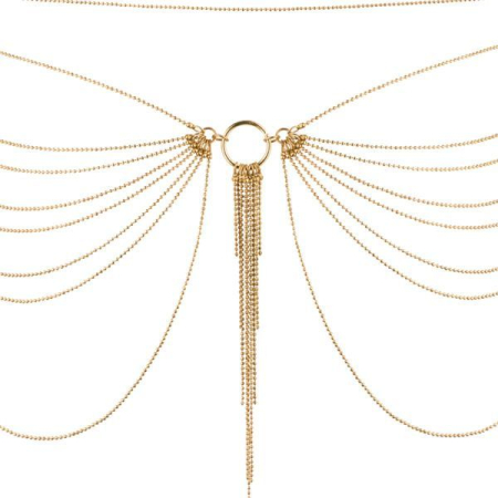 Ланцюжок на трусики або ліф Bijoux Indiscrets MAGNIFIQUE Waist Chain - Gold, прикраса на тіло - фото №2