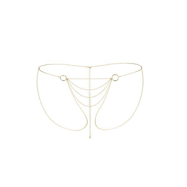 Ланцюжок-трусики Bijoux Indiscrets Magnifique Bikini Chain – Gold, прикраса для тіла - фото