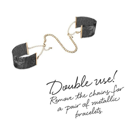 Наручники Bijoux Indiscrets Desir Metallique Handcuffs - Black, металеві, стильні браслети - фото №5