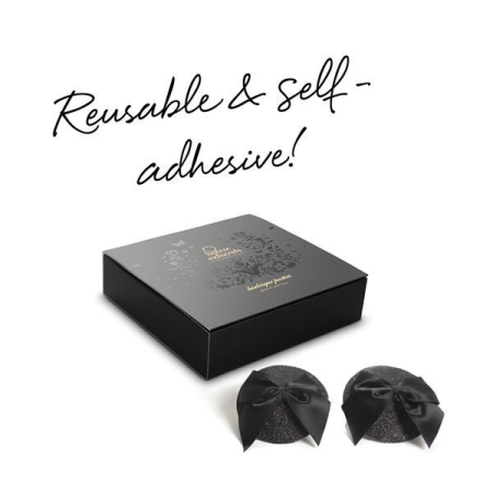 Пестіс Bijoux Indiscrets Burlesque pasties GLITTER and BOW - фото №5