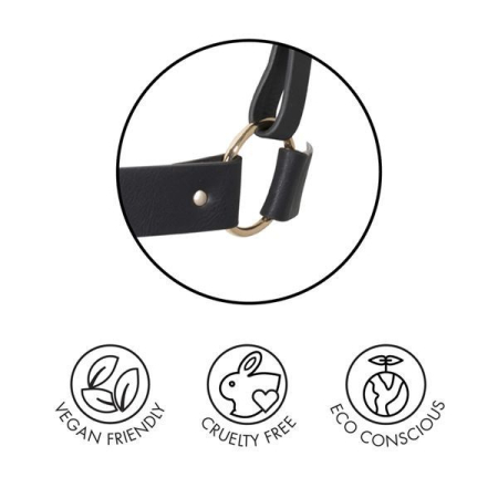 Портупея Bijoux Indiscrets MAZE - X Harness Black, екошкіра - фото №5