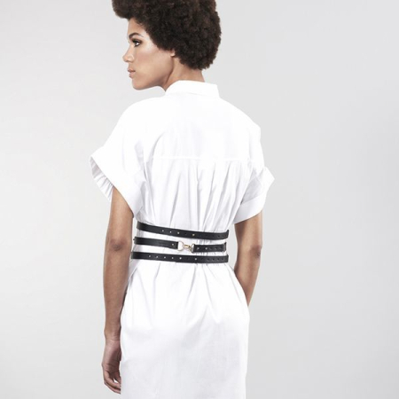 Портупея-пояс Bijoux Indiscrets MAZE - Wide Belt and Restraints Black, екошкіра - фото №8