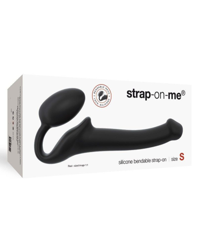 Безремінний страпон Strap-On-Me Black S, повністю регульований, діаметр 2,7 см - фото №3