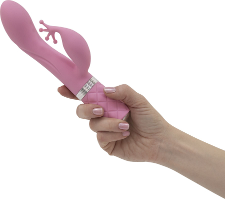 Розкішний вібратор-кролик Pillow Talk - Kinky Pink з кристалом Сваровські, потужний - фото №3