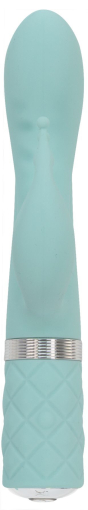 Розкішний вібратор-кролик Pillow Talk - Kinky Teal з кристалом Сваровські, потужний - фото №2