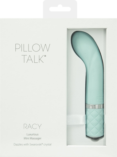 Розкішний вібратор Pillow Talk - Racy Teal з кристалом Сваровські для точки G, подарункове паковання - фото №9