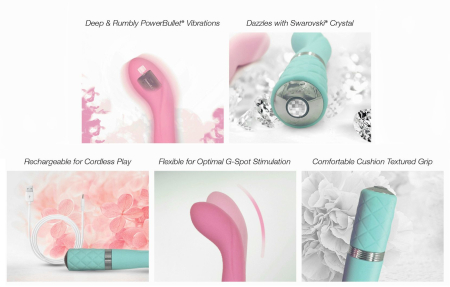 Розкішний вібратор Pillow Talk - Sassy Pink з кристалом Сваровські для точки G, подарункова упаковка №13