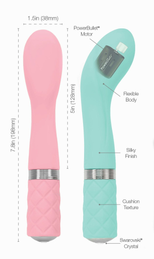 Розкішний вібратор Pillow Talk - Sassy Teal з кристалом Сваровські для точки G, подарункова упаковка - фото №11