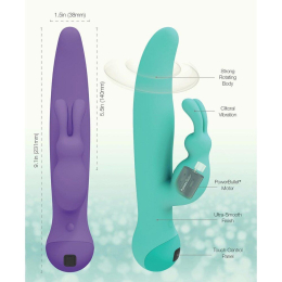 Вібратор-кролик з сенсорним управлінням і ротацією Touch by SWAN - Duo Purple, глибока вібрація - - фото №7