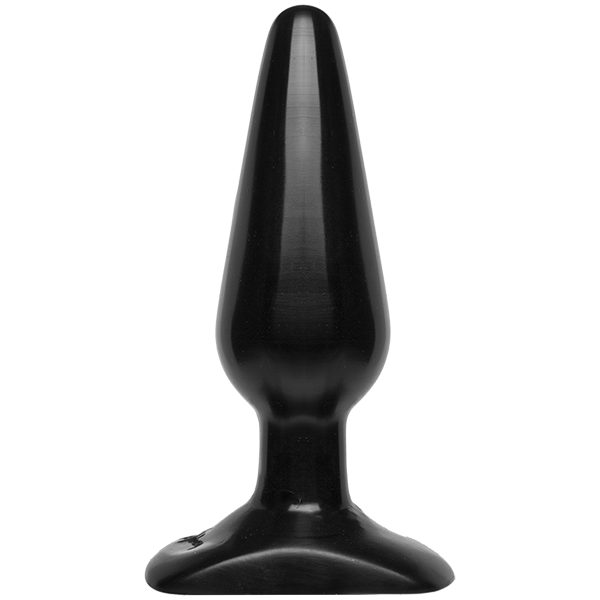 Анальна пробка Doc Johnson Smooth Classic Medium - Black, макс. діаметр 3,8 см - фото