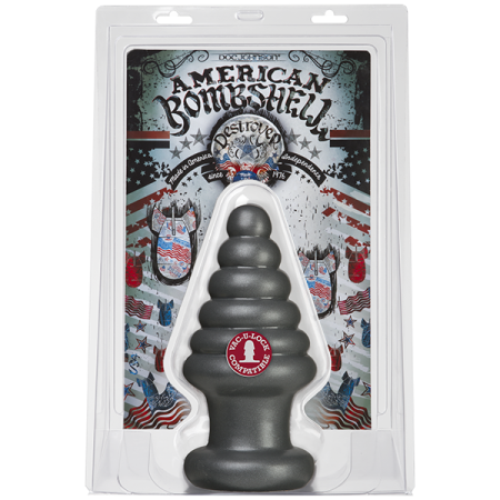 Анальна пробка для фістингу Doc Johnson American Bombshell Destroyer Gun Metal, діаметр 10,7 см - фото №2