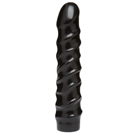 Дилдо Doc Johnson CodeBlack - 8 Inch Raging Vac-U-Lock із стимулювальним рельєфом, діаметр 3,8 см - фото