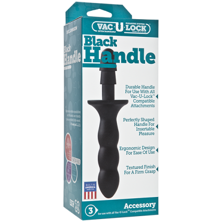 Тримач-руків’я Doc Johnson з кріпленням Vac-U-Lock - Black Handle для іграшок №2
