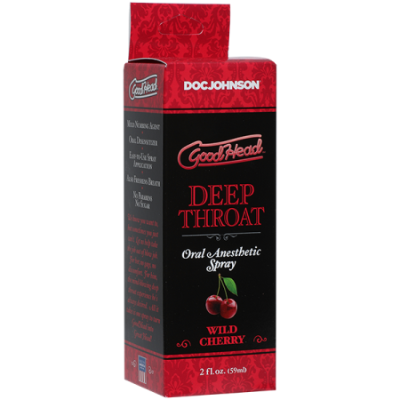 Спрей для мінету Doc Johnson GoodHead DeepThroat Spray - Wild Cherry 59 мл для глибокого мінету - фото №2