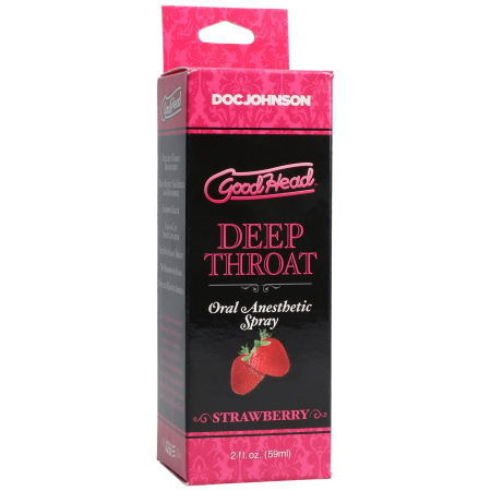 Спрей для мінету Doc Johnson GoodHead DeepThroat Spray - Sweet Strawberry 59 мл для глибокого мінету - фото №3