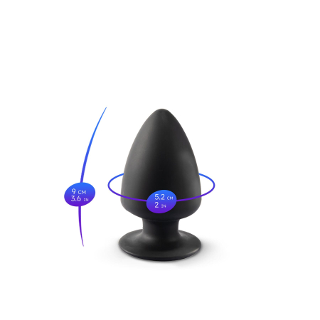 Анальна пробка SilexD (Model 1 size S) двошарова, силікон + Silexpan, діаметр 5 см - фото №2