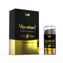 Рідкий вібратор Intt Vibration Vodka (15 мл), густий гель, дуже смачний, діє до 30 хвилин - фото
