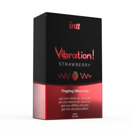 Рідкий вібратор Intt Vibration Strawberry (15 мл), густий гель, дуже смачний, діє до 30 хвилин - фото №3
