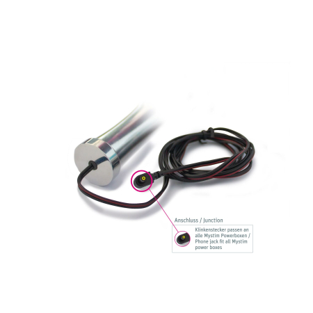 Металеве ділдо Mystim Double Dan для електростимулятора, діаметр 2,5 см - фото №5