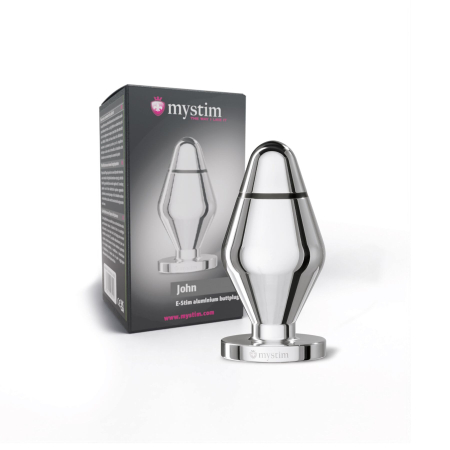 Металева анальна пробка Mystim John для електростимулятора, діаметр 5 см - фото №5