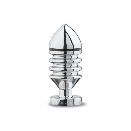 Металева анальна пробка Mystim Hector Helix L для електростимулятора, діаметр 5 см - фото