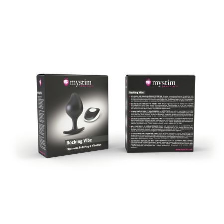 Силіконова анальна пробка Mystim Rocking Vibe з вібрацією і пультом для електростимулятора, 3,7 см - фото №5