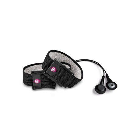 Утяжка для пеніса Mystim Charming Chuck, два регульованих текстильних ременя з електродами №2