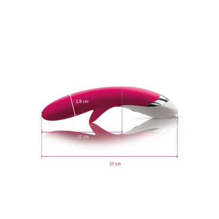 Вібратор-кролик Mystim Danny Divido Pink з глибокою вібрацією, 2 мотори - фото №3